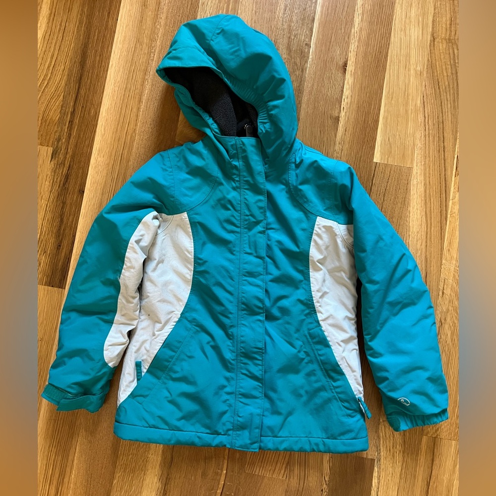 Lands' End Squall Jacket, bibs, long John set- Teal